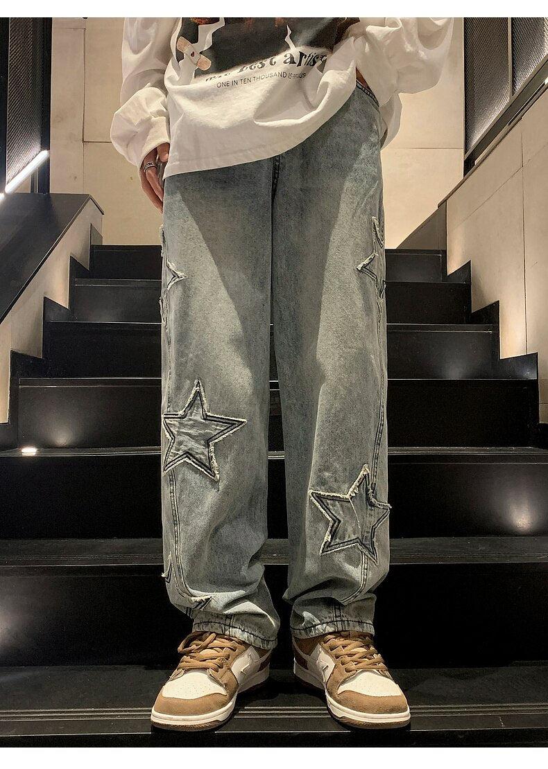 Star Embroidered Jeans